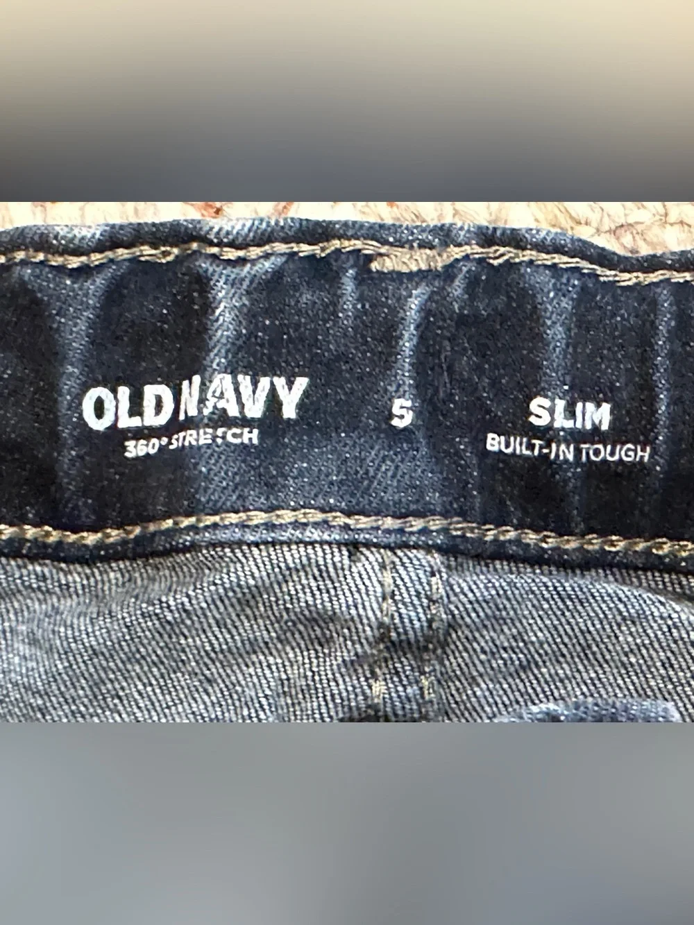 Bundle of 2 Slim 360 stretch jeans for boys from Old Navy. Size 5